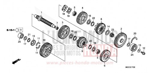 TRANSMISSION (VFR1200FD) (COUNTERSHAFT) VFR1200FDD de 2013